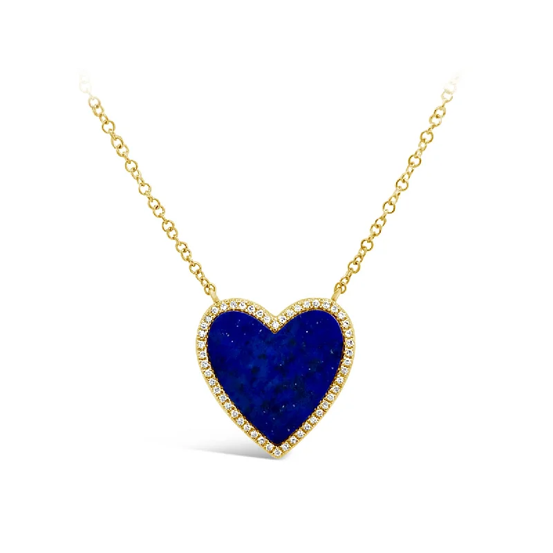 adjustable charm bracelet sterling silver Yellow Gold Lapis and Diamond Heart Necklace adjustable charm bracelet sterling silver Yellow Gold Lapis and Diamond Heart Necklace