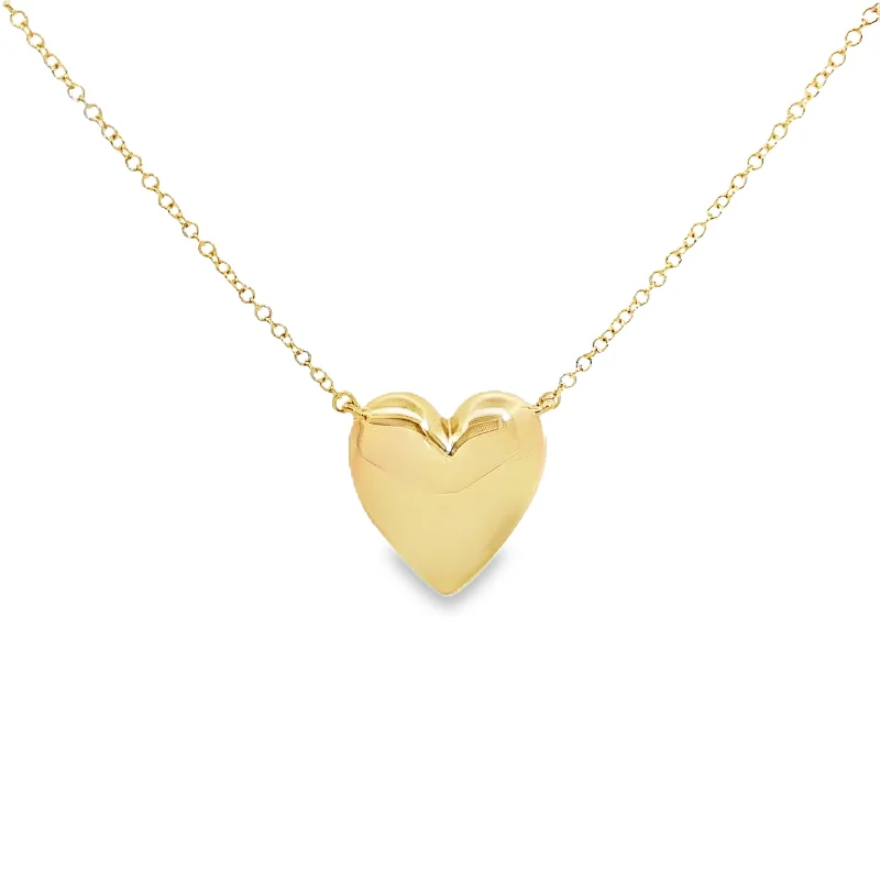 sapphire and diamond eternity ring Yellow Gold Heart Necklace