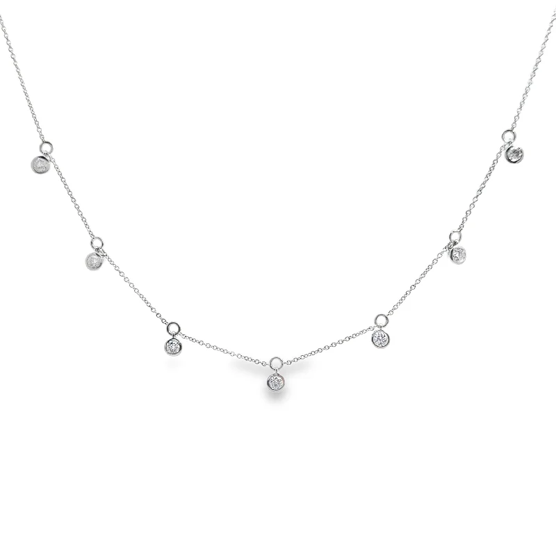 modern baguette diamond ring White Gold "Diamonds By The Yard" Necklace