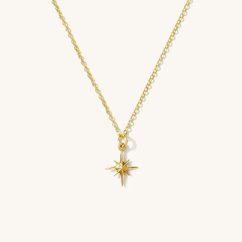sterling silver dragonfly pendant North Star Necklace