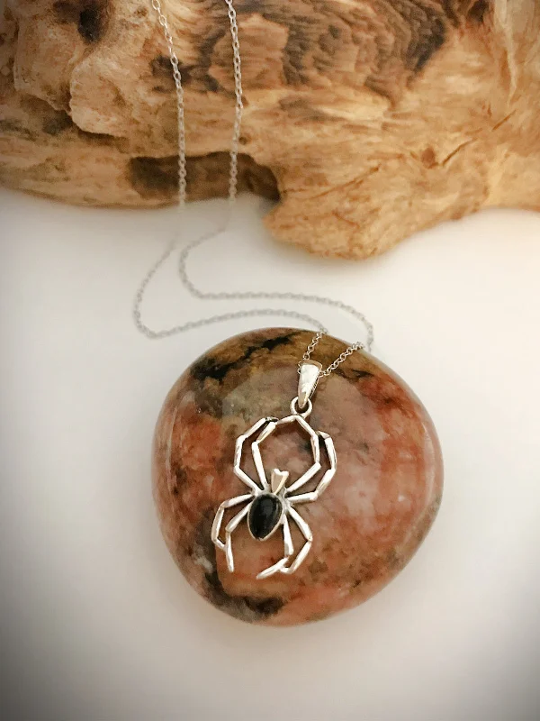 vintage art deco bracelet Onyx Spider Necklace