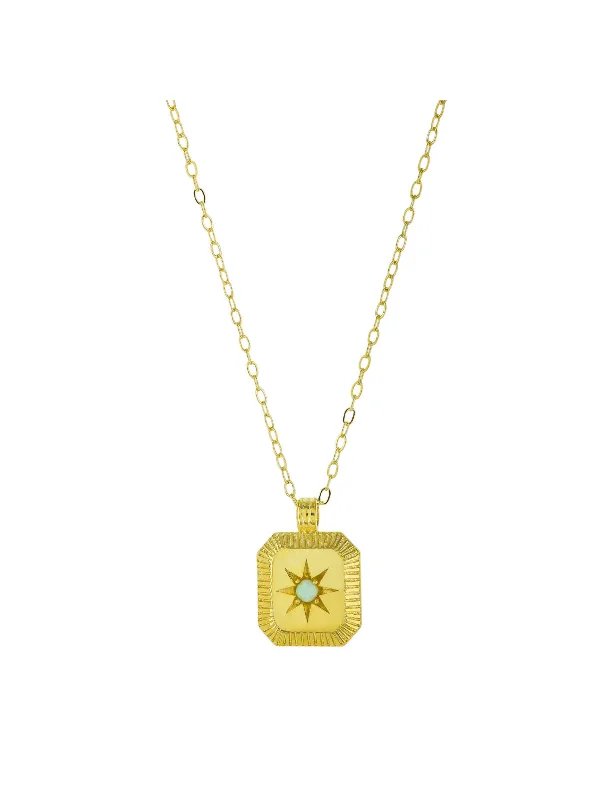 sterling silver lotus ring Opal Sun Medallion Necklace