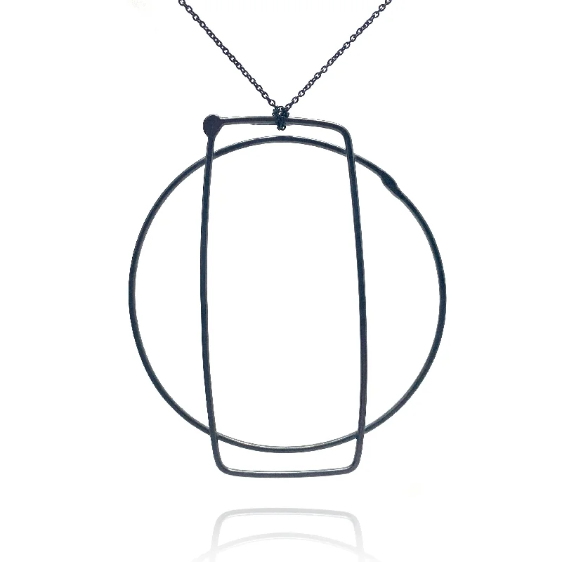 dainty chain bracelet layered Oversized Geometric Necklace