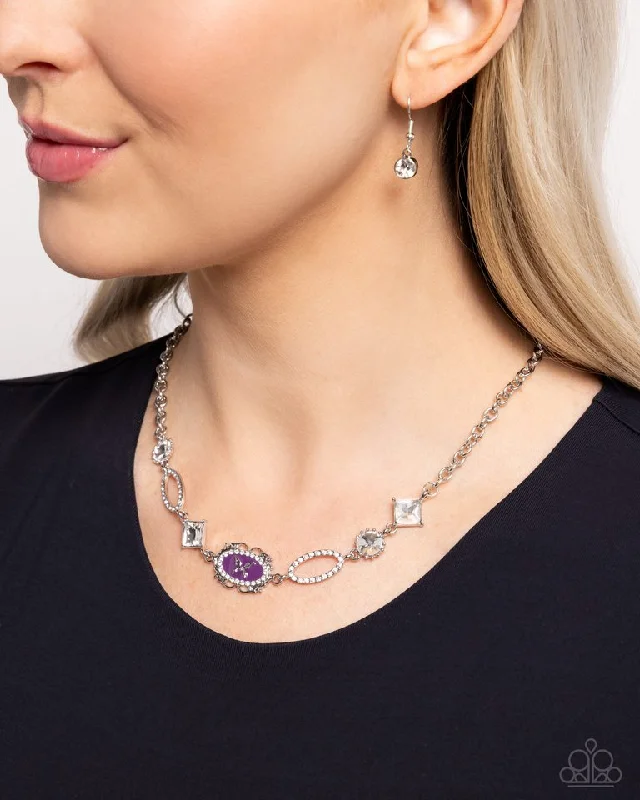 men’s tungsten wedding ring Paparazzi Necklace ~ Aerial Approval - Purple