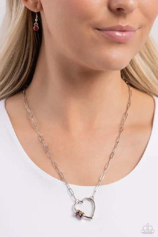 silver lotus flower earrings Paparazzi Necklace ~ Affectionate Attitude - Multi