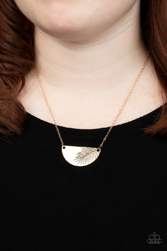 adjustable moon phase bracelet Paparazzi Necklace ~ Cool, PALM, and Collected - Gold