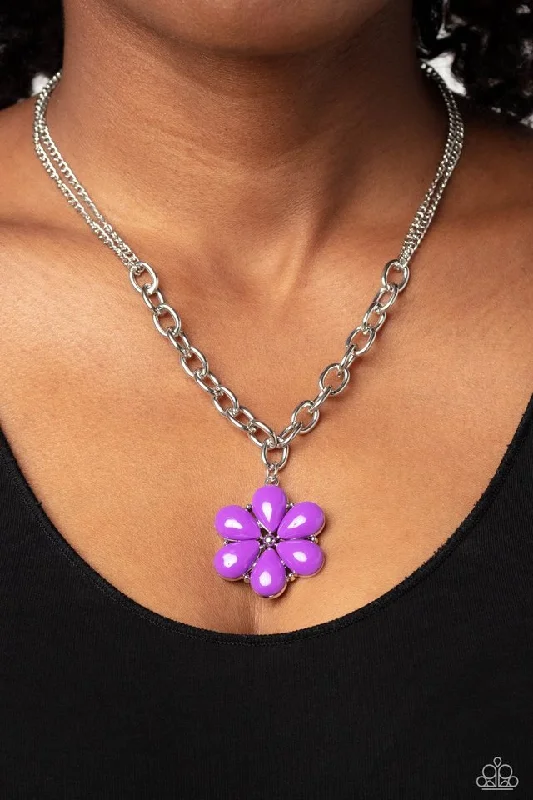 classic wedding set with diamonds Paparazzi Necklace ~ Dazzling Dahlia - Purple