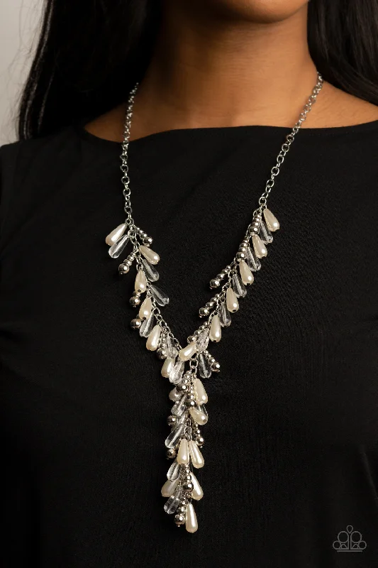 handcrafted gemstone toe ring Paparazzi Necklace April LOP ~ Dripping with DIVA-ttitude - White