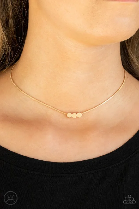 vintage floral engagement ring Paparazzi Necklace ~ Dynamically Dainty - Gold
