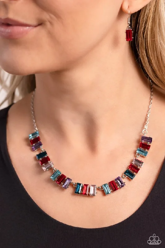 vintage emerald cocktail ring Paparazzi Necklace ~ Elite Emeralds - Red