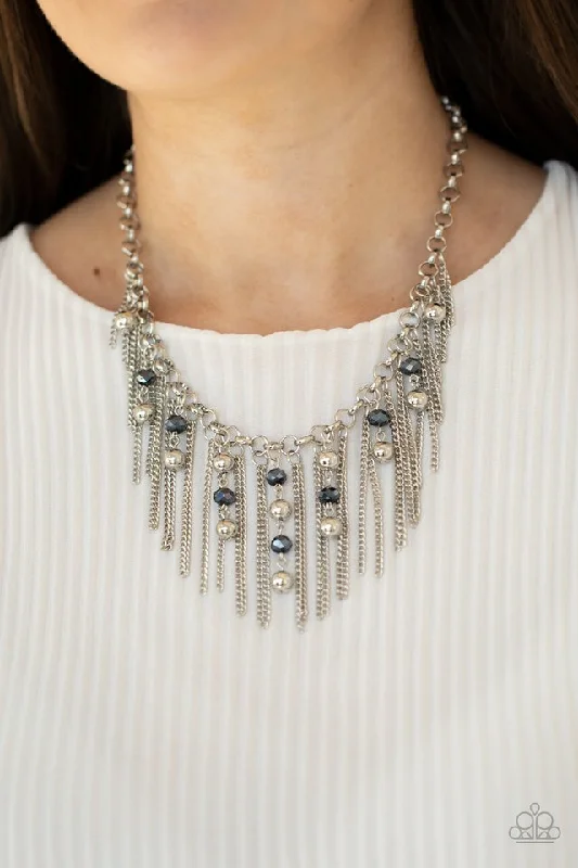 natural jade ring Paparazzi Necklace ~ Ever Rebellious - Blue