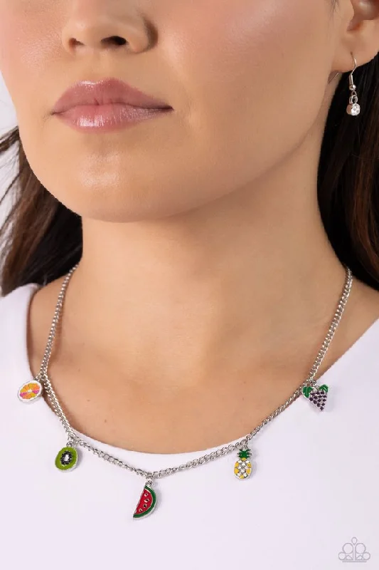 solid gold stacking rings set Paparazzi Necklace ~ Fruity Flair - Multi