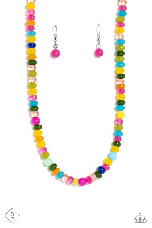 personalized couple rings Paparazzi Necklace ~ Headliner Hit - Multi