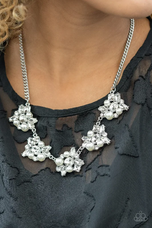 handcrafted gemstone drop earrings Paparazzi Necklace ~ HEIRESS of Them All - White