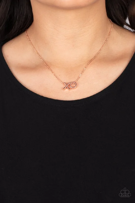 gothic claw ring men’s silver Paparazzi Necklace ~ Hugs and Kisses - Copper