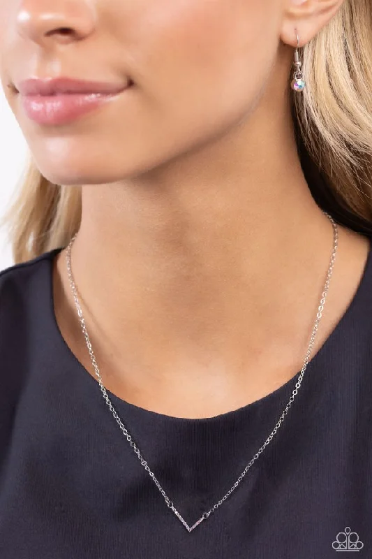 hammered gold signet ring Paparazzi Necklace ~ INITIALLY Yours - L - Multi
