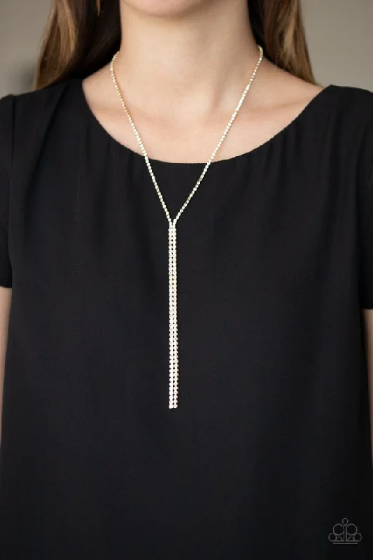 dainty birthstone ring for women Paparazzi Necklace ~ Inner STARLIGHT - Gold