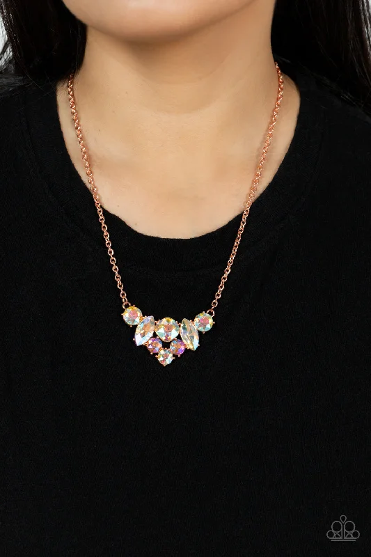 birthstone stacking rings set Paparazzi Necklace ~ Lavishly Loaded - Copper