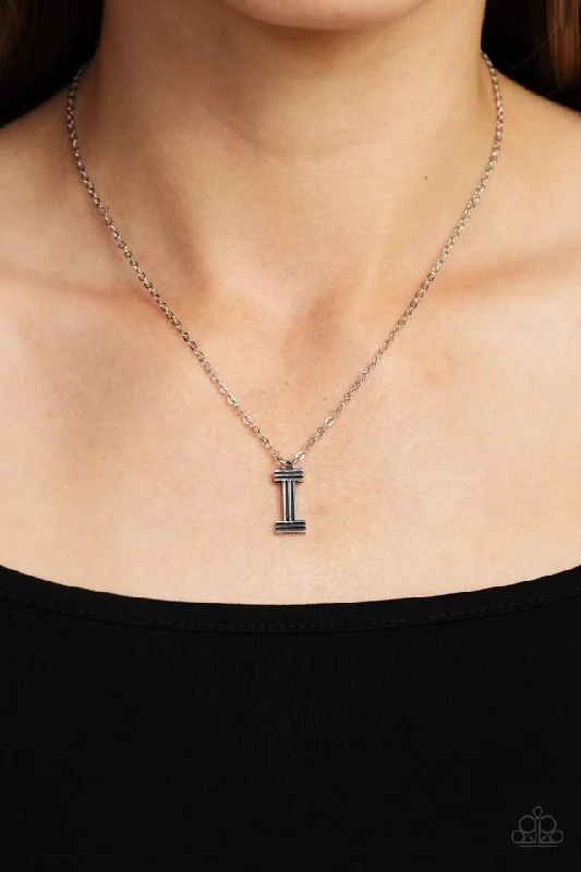 classic gold cuff bracelet Paparazzi Necklace ~ Leave Your Initials - Silver - I