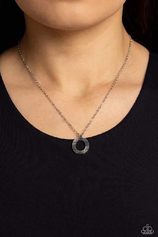 unique gemstone cocktail ring Paparazzi Necklace ~ Leave Your Initials - Silver - O