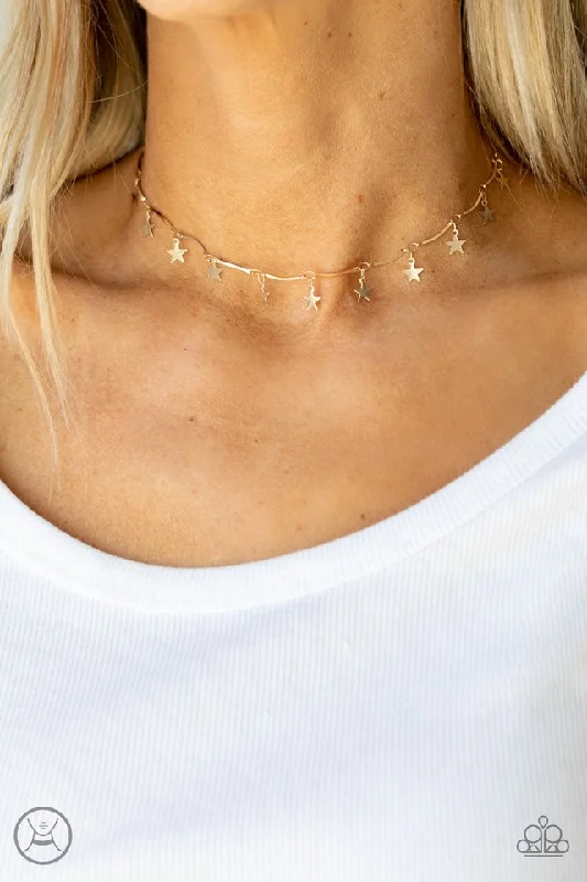 dainty opal nose ring Paparazzi Necklace ~ Little Miss Americana - Gold