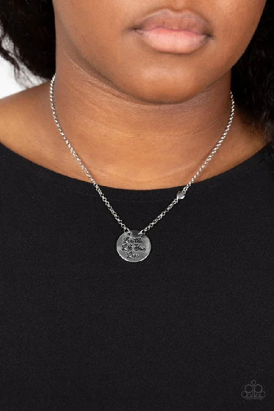 delicate chain necklace gold Paparazzi Necklace ~ Live The Life You Love - Silver
