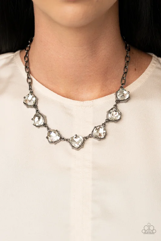 dainty sapphire gemstone bracelet Paparazzi Necklace ~ Star Quality Sparkle - Black