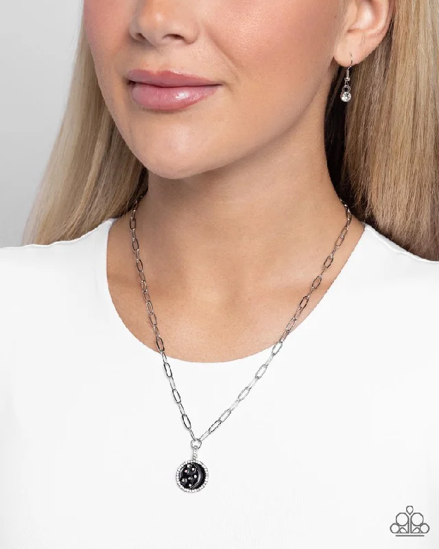 handmade raw stone engagement ring Paparazzi Necklace ~ Lunar Liaison - Black