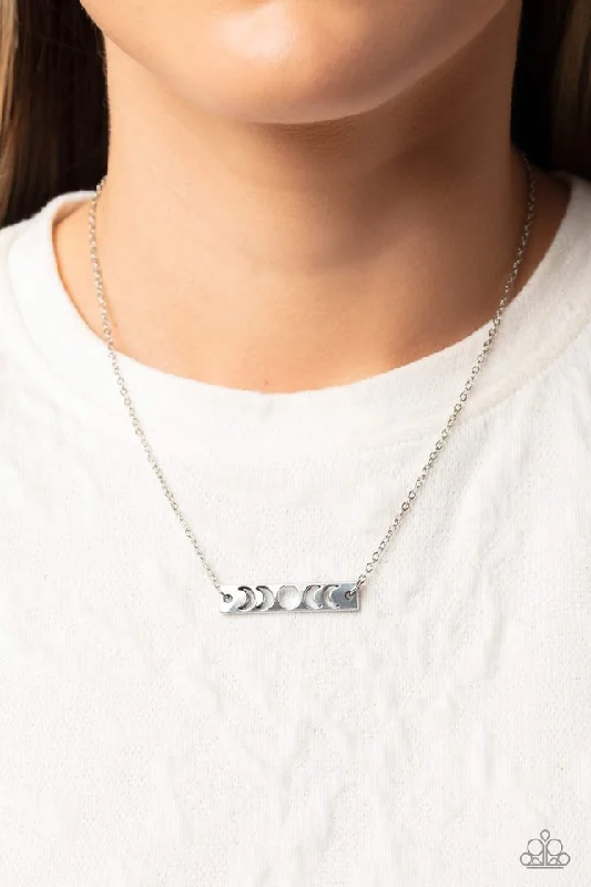 customized infinity bracelet Paparazzi Necklace ~ LUNAR or Later - Silver