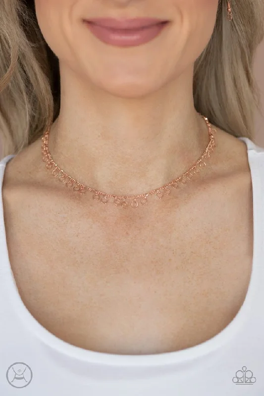 dainty rose gold chain bracelet Paparazzi Necklace ~ Minimalist Magic - Copper