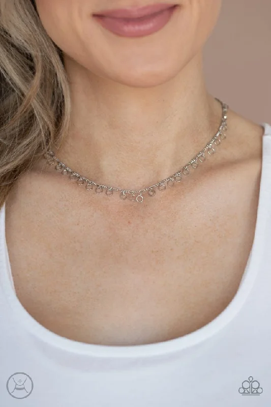 silver wedding band with engraving Paparazzi Necklace ~ Minimalist Magic - Silver