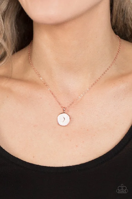 celestial moonstone ring gold Paparazzi Necklace ~ Moon Magic - Copper