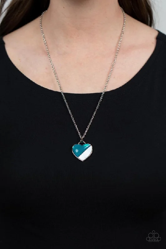 emerald gemstone earrings Paparazzi Necklace ~ Nautical Romance - Blue