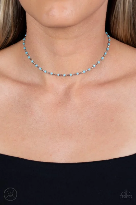 moonstone engagement ring boho Paparazzi Necklace ~ Neon Lights - Blue