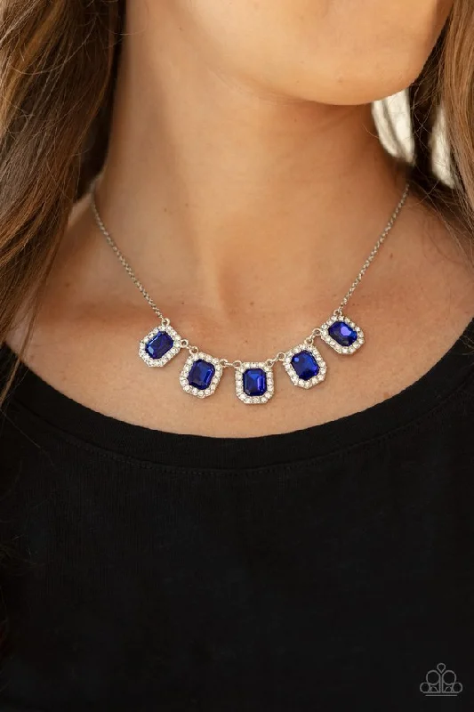 adjustable braided rope ring Paparazzi Necklace ~ Next Level Luster - Blue
