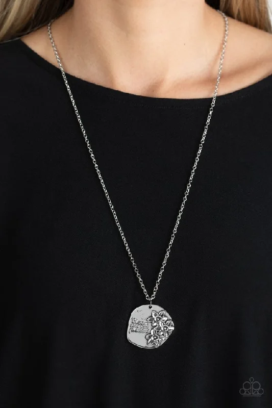 silver anklet with charms Paparazzi Necklace ~ Planted Possibilities - Silver
