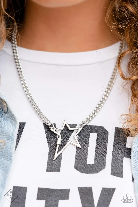 pearl and silver bracelet Paparazzi Necklace ~ Playful Popstar - Silver