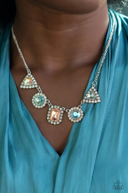 layered pearl choker necklace Paparazzi Necklace ~ Posh Party Avenue - Multi