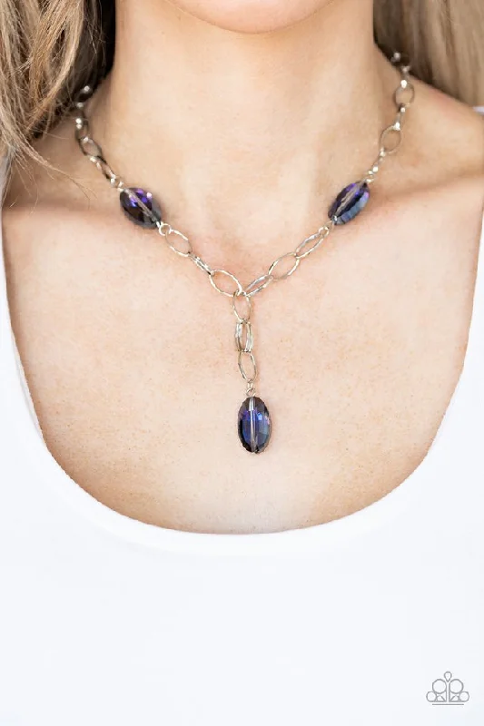 adjustable gemstone choker Paparazzi Necklace ~ Power Up - Purple
