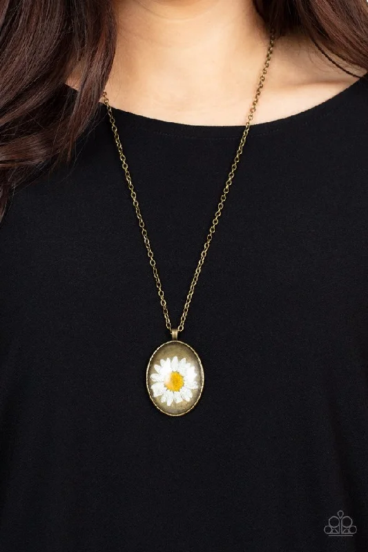 evil eye protection bracelet Paparazzi Necklace ~ Prairie Passion - Brass