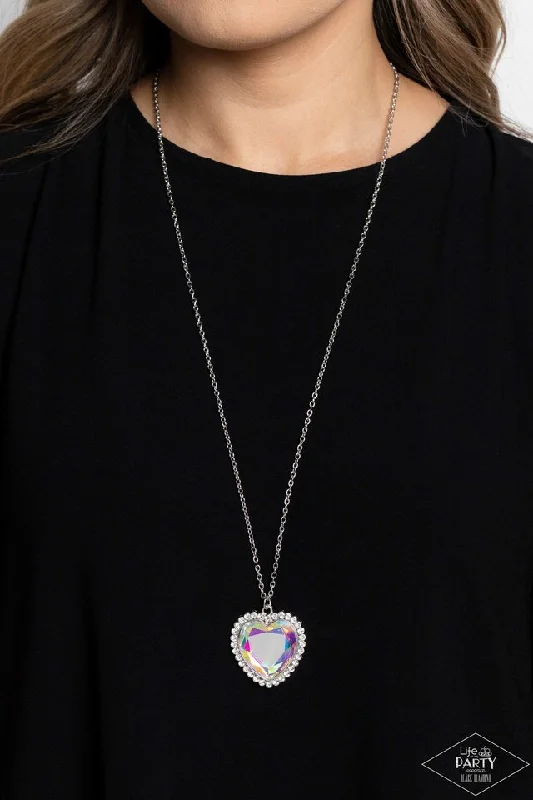 handcrafted filigree ring silver Paparazzi Necklace ~ Prismatically Twitterpated - Multi