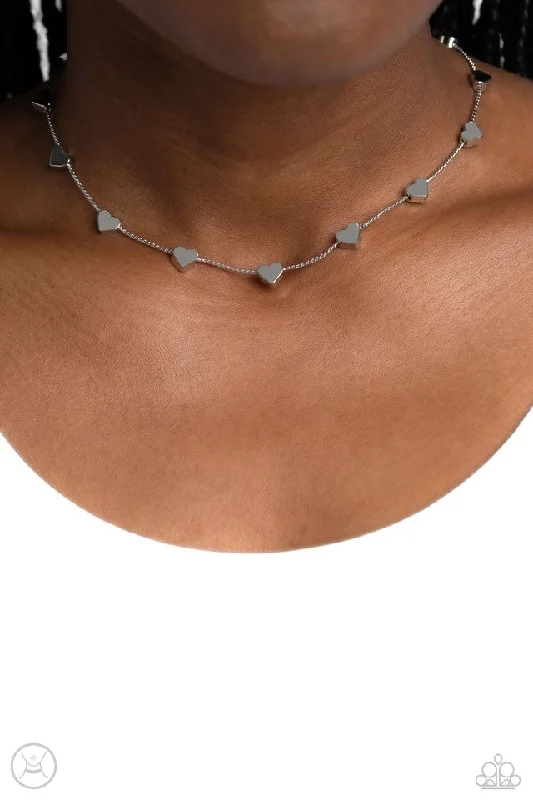 boho beaded statement necklace Paparazzi Necklace ~ Public Display of Affection - Silver boho beaded statement necklace Paparazzi Necklace ~ Public Display of Affection - Silver