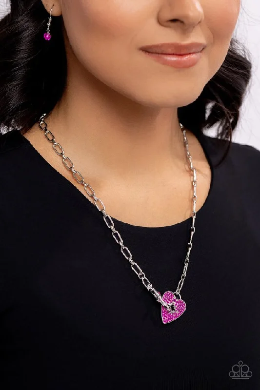 handmade braided anklet Paparazzi Necklace ~ Radical Romance - Pink