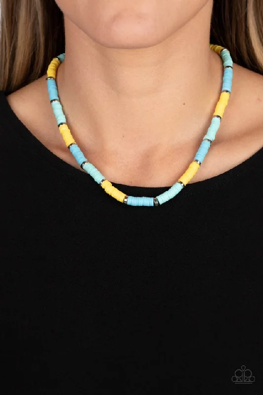 real diamond eternity band Paparazzi Necklace ~ Rainbow Road - Blue