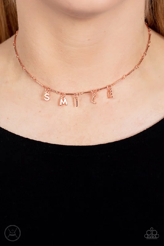 titanium spinner ring anxiety relief Paparazzi Necklace ~ Say My Name - Copper