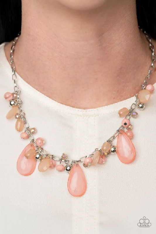 large vintage statement necklace Paparazzi Necklace ~ Seaside Solstice - Pink