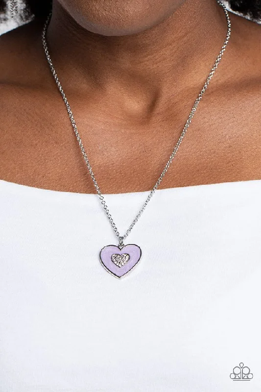 gothic black onyx ring men Paparazzi Necklace ~ So This Is Love - Purple