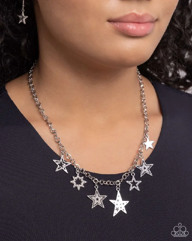 sapphire and diamond eternity ring Paparazzi Necklace ~ Starstruck Sentiment - Black sapphire and diamond eternity ring Paparazzi Necklace ~ Starstruck Sentiment - Black