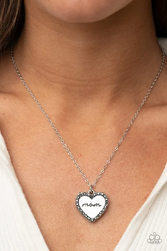 birthstone charm bracelet for mom Paparazzi Necklace ~ The Real Boss - Silver