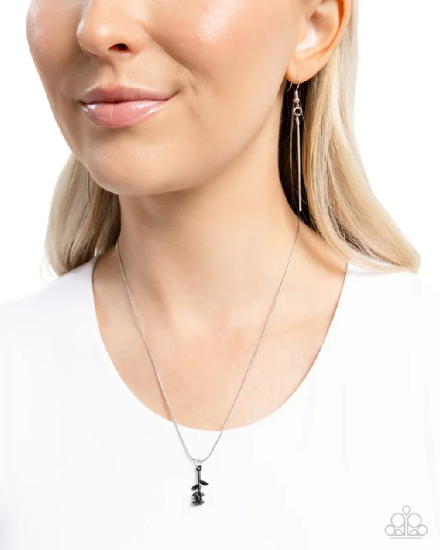 rose gold infinity bracelet Paparazzi Necklace ~ Tippy ROSE - Black